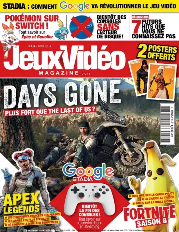 Jeux Vidéo Magazine N°219 – Avril 2019 [Magazines]