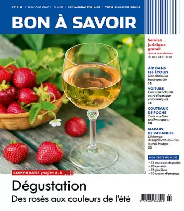 Bon à Savoir N°7-8 – Juillet-Août 2022  [Magazines]