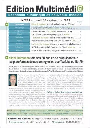 Édition Multimédia - 30 Septembre 2019  [Magazines]