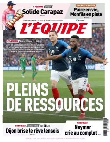 L’équipe du Lundi 3 Juin 2019  [Journaux]