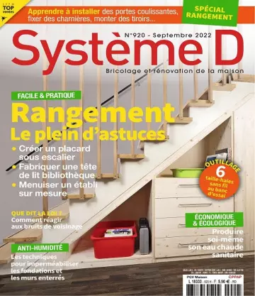 Système D N°920 – Septembre 2022 [Magazines]