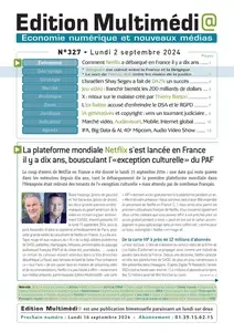 Edition Multimédi@ N.330 - 2 Septembre 2024  [Journaux]