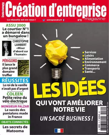 Création d’Entreprise N°70 – Septembre-Novembre 2019 [Magazines]