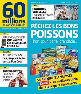 60 Millions De Consommateurs N°567 – Mars 2021 [Magazines]