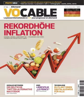 Vocable Allemand N°866 Du 9 Juin 2022  [Magazines]