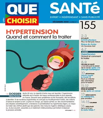 Que Choisir Santé N°155 – Décembre 2020 [Magazines]