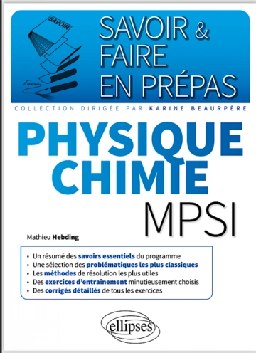 HEBDING MATHIEU - PHYSIQUE-CHIMIE MPSI  [Livres]