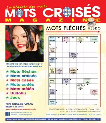 Mots Croisés Magazine N°3034 Du 27 Octobre 2022  [Magazines]