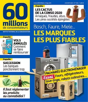 60 Millions De Consommateurs N°565 – Janvier 2021 [Magazines]