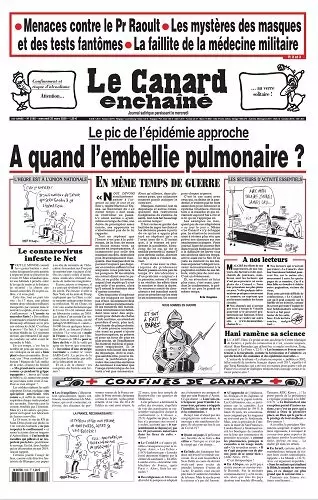 Le canard enchaîné N° 5185 du Mercredi 25 mars 2020  [Journaux]