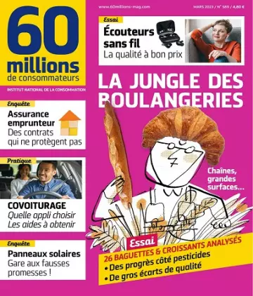 60 Millions De Consommateurs N°589 – Mars 2023  [Magazines]