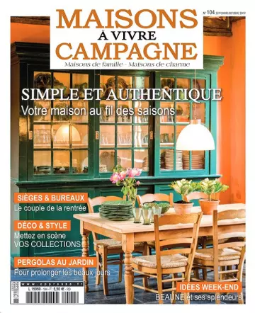 Maisons à Vivre Campagne N°104 – Septembre-Octobre 2019 [Magazines]