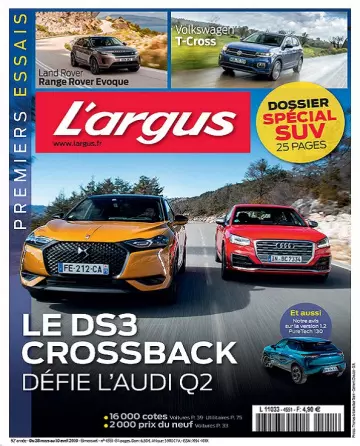 L’Argus N°4551 Du 28 Mars au 10 Avril 2019  [Magazines]