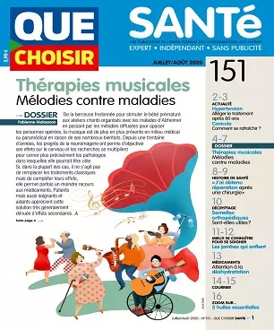 Que Choisir Santé N°151 – Juillet-Août 2020 [Magazines]