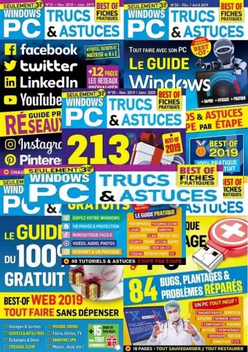 Windows PC - Trucs & Astuces - Année 2019 complète  [Magazines]