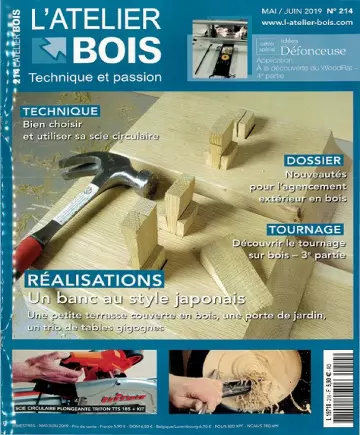 L’Atelier Bois N°214 – Mai-Juin 2019  [Magazines]