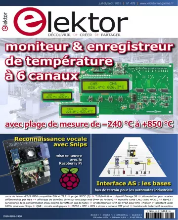 Elektor N°478 – Juillet-Août 2019  [Magazines]