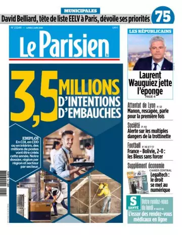 Le Parisien du Lundi 3 Juin 2019  [Journaux]