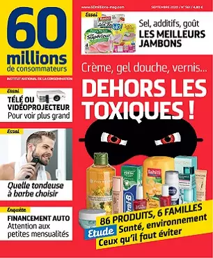 60 Millions De Consommateurs N°561 – Septembre 2020 [Magazines]