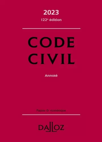 Code civil annoté - 2023 [Livres]