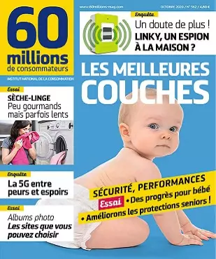 60 Millions De Consommateurs N°562 – Octobre 2020 [Magazines]