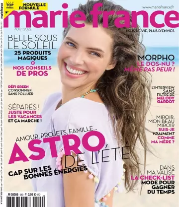 Marie France N°313 – Août 2022  [Magazines]