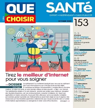 Que Choisir Santé N°153 – Octobre 2020 [Magazines]